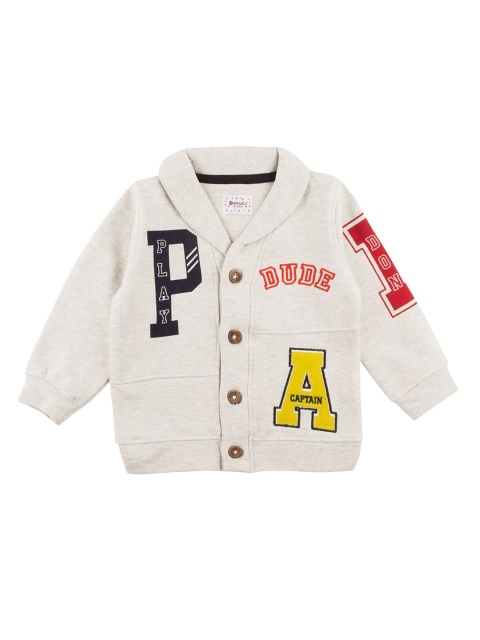 

Donuts Boys Beige Printed Lightweight Bomber Jacket