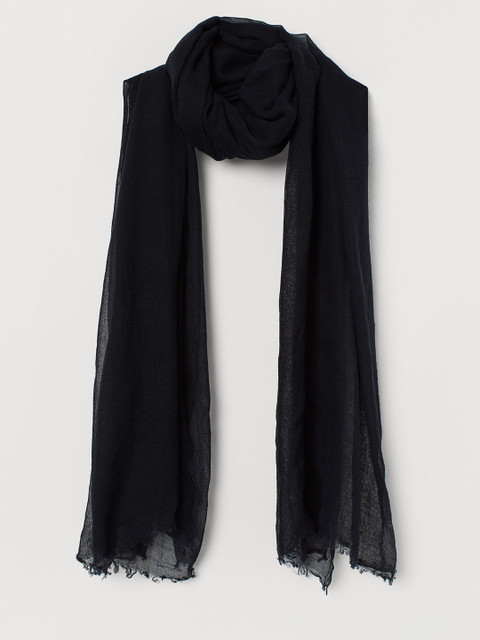 

H&M Women Black Solid Cashmere-Blend Scarf