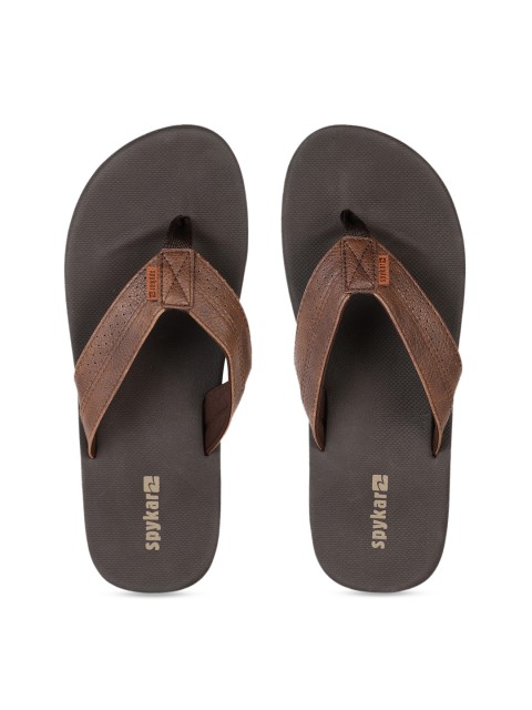 

SPYKAR Men Brown Solid Thong Flip-Flops