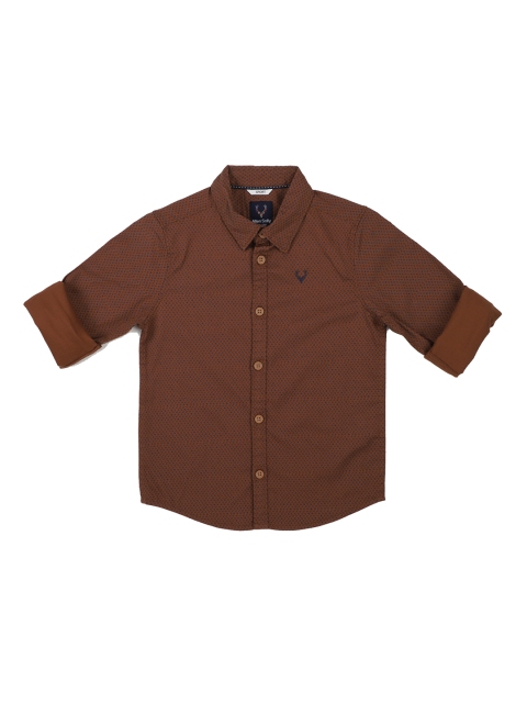 

Allen Solly Junior Boys Brown Regular Fit Printed Casual Shirt