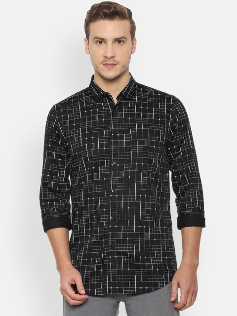 

Allen Solly Men Black & White Slim Fit Printed Casual Shirt