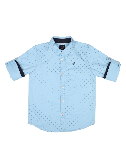 

Allen Solly Junior Boys Blue Regular Fit Printed Casual Shirt