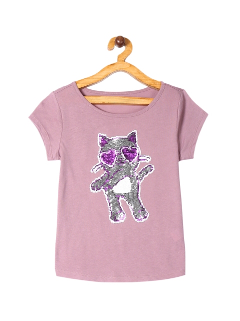 

The Childrens Place Girls Mauve Reversible Sequin Embellished Top