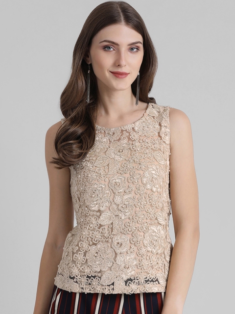 

Zink London Women Beige Embellished Top