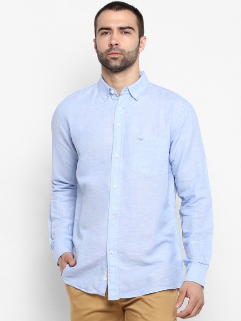 

Red Tape Men Blue Regular Fit Solid Casual Shirt