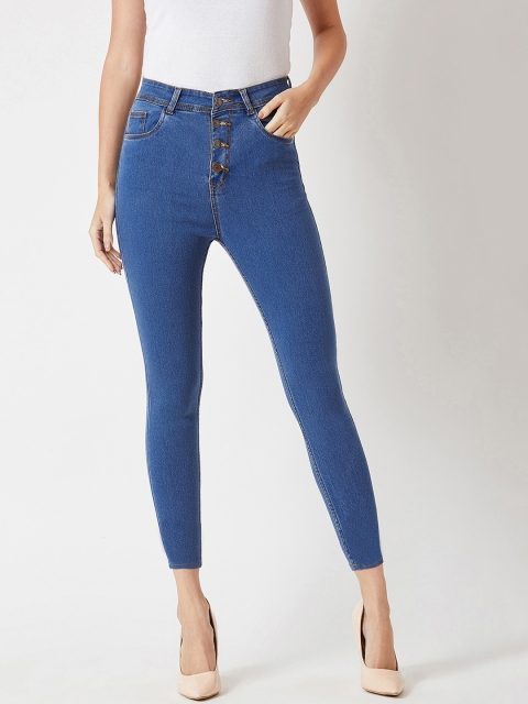 

Miss Chase Women Blue Skinny Fit High-Rise Clean Look Jeans