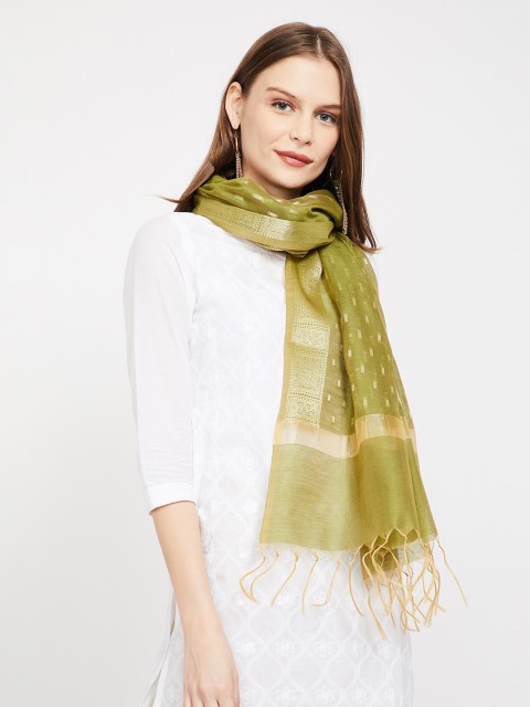 

Melange by Lifestyle Green Woven Design Dupatta