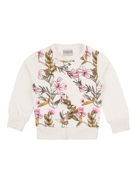

Cherokee Girls Off-White Printed Lightweight Bomber Jacket