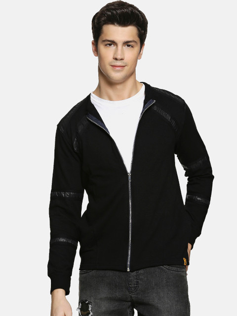 

Campus Sutra Men Black Solid Bomber Jacket