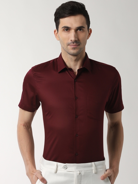 

Peter England Men Maroon Slim Fit Solid Formal Shirt