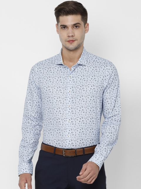 

SIMON CARTER LONDON Men Blue Slim Fit Printed Semiformal Shirt
