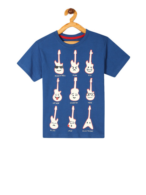 

Cherokee Boys Blue Printed Round Neck T-shirt