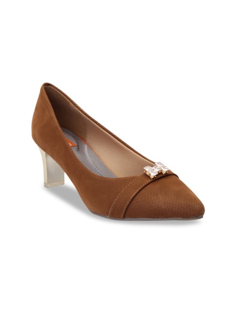 

pelle albero Women Brown Solid Pumps