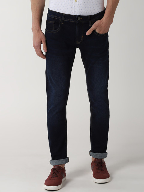 

Peter England Casuals Men Navy Blue Skinny Fit Mid-Rise Clean Look Jeans