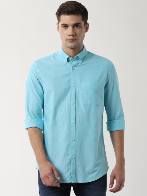 

Peter England Men Blue Slim Fit Solid Casual Shirt