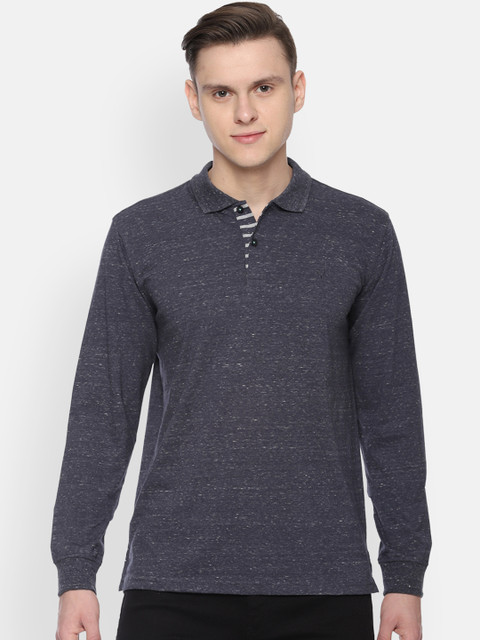 

Allen Solly Men Grey Solid Polo Collar T-shirt