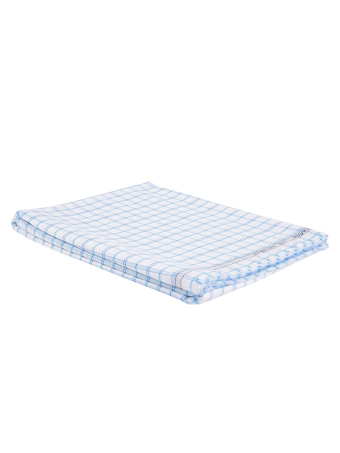 

Raymond Men White & Blue Checked Shirt Clothing Fabric