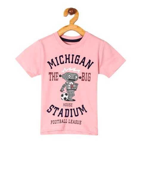 

Cherokee Boys Pink Printed Round Neck T-shirt