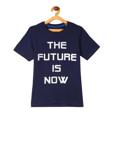 

Cherokee Boys Blue Printed Round Neck Pure Cotton T-shirt