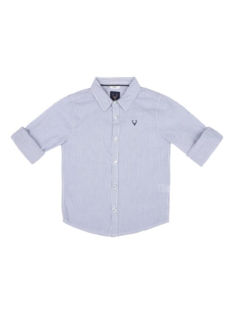 

Allen Solly Junior Boys Blue & White Regular Fit Striped Casual Shirt