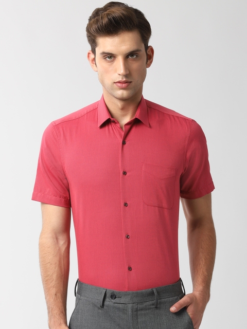 

Peter England Men Pink Regular Fit Self Design Formal Shirt
