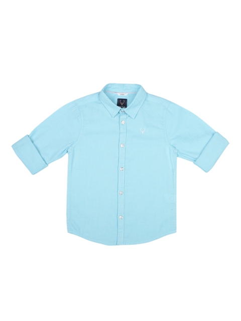

Allen Solly Junior Boys Blue Regular Fit Self Design Casual Shirt