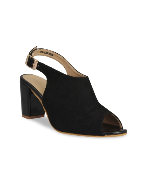 

pelle albero Women Black Solid Peep Toes