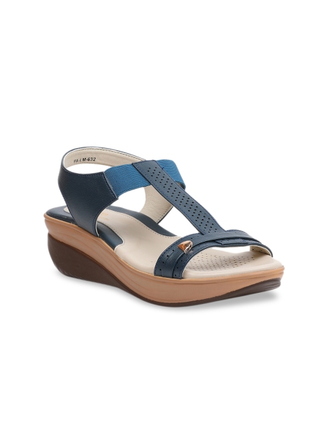 

pelle albero Women Blue Solid Heels