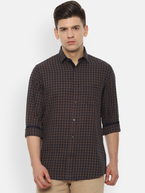 

Van Heusen Sport Men Brown Slim Fit Checked Casual Shirt