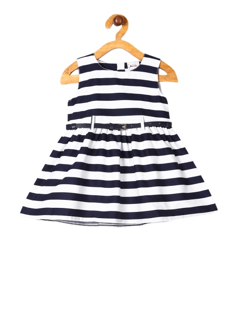 

Donuts Girls Blue & White Striped Fit and Flare Dress