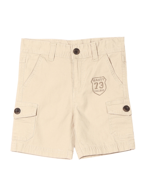 

Cherokee Boys Beige Solid Regular Fit Cargo Shorts