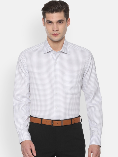 

Louis Philippe Men Grey Regular Fit Checked Formal Shirt