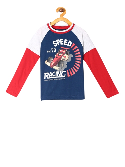 

Cherokee Boys Blue & Red Printed Round Neck T-shirt