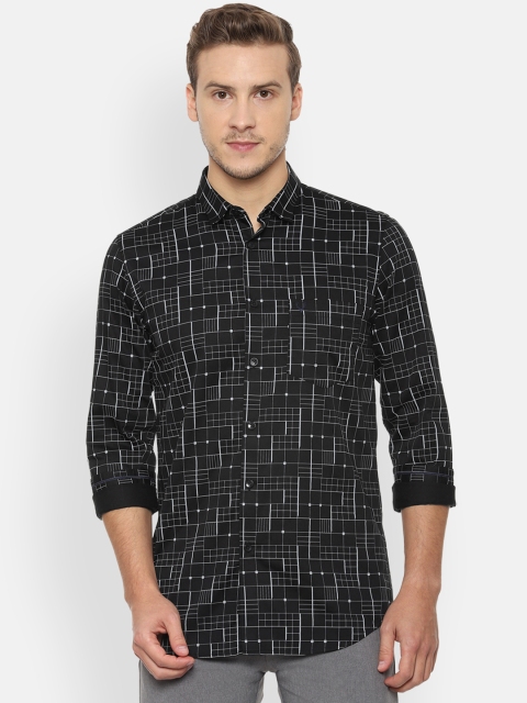 

Allen Solly Men Black & White Slim Fit Printed Casual Shirt