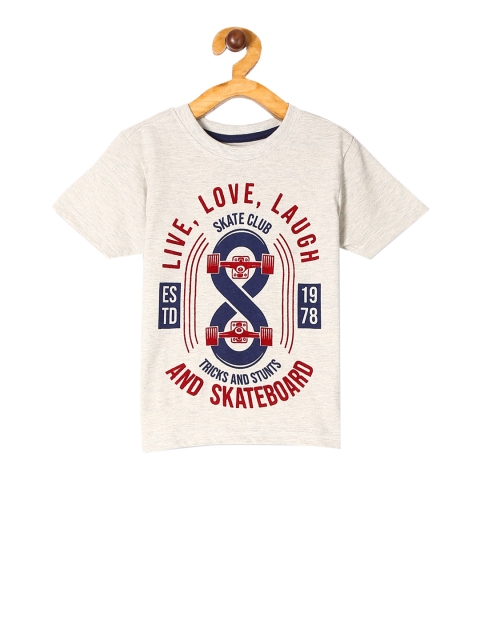 

Cherokee Boys Grey Printed Round Neck T-shirt