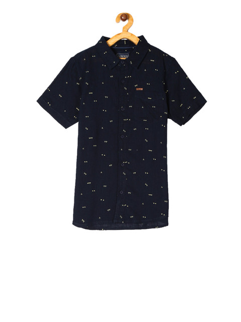 

Cherokee Boys Blue Regular Fit Printed Casual Shirt