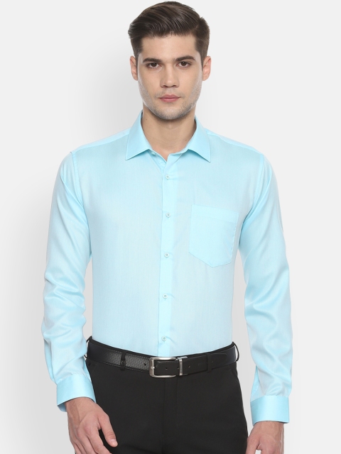 

Van Heusen Men Blue Regular Fit Self Design Formal Shirt
