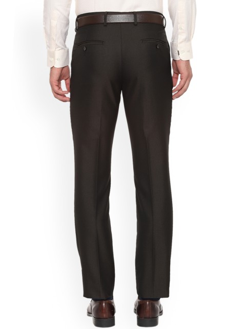 

Van Heusen Men Brown Slim Fit Solid Formal Trousers