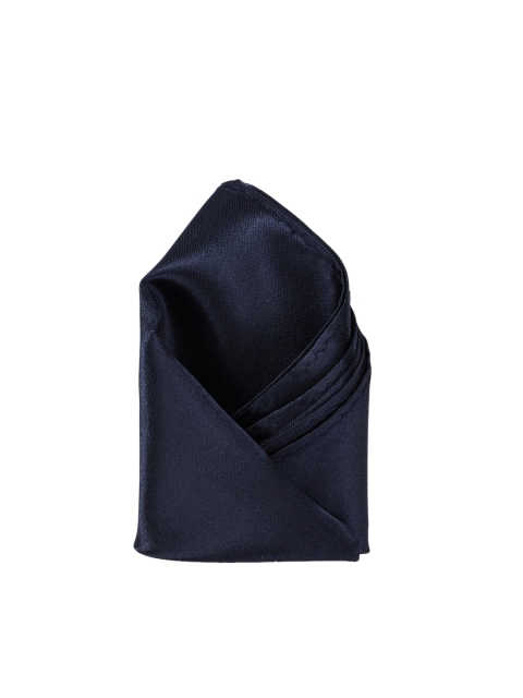 

Calvadoss Men Navy Blue Solid Pocket Square