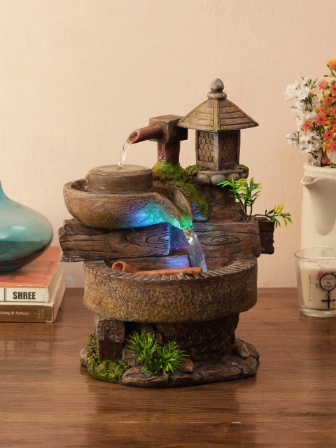 

House Of Accessories Brown Water Fountain with Light