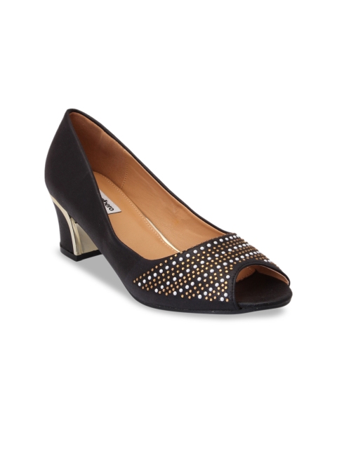 

pelle albero Women Black Solid Peep Toes