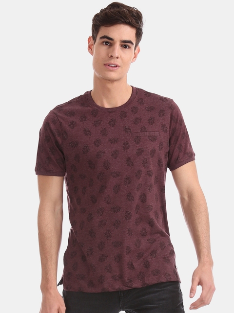 

Cherokee Men Red Printed Round Neck T-shirt