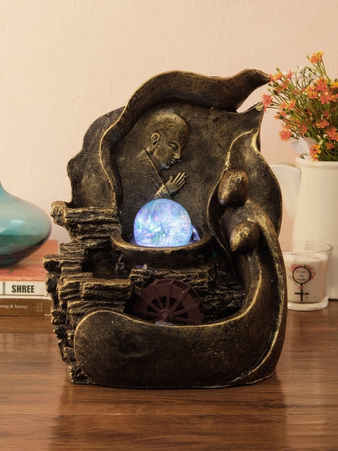

House Of Accessories Gold-Toned Water Fountain with Light