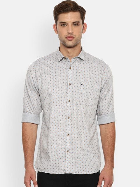 

Allen Solly Men Off-White Slim Fit Printed Casual Shirt
