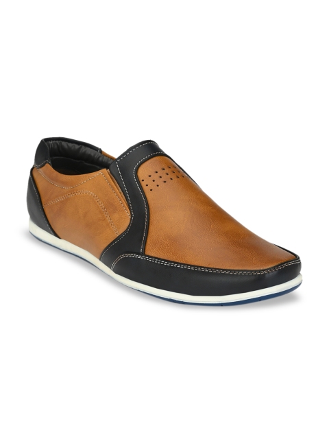 

Ferraiolo Men Tan Brown Slip-On Sneakers