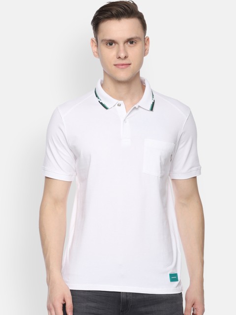

Allen Solly Men White Solid Polo Collar T-shirt