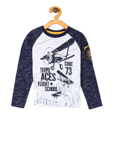 

Cherokee Boys Grey Printed Round Neck T-shirt