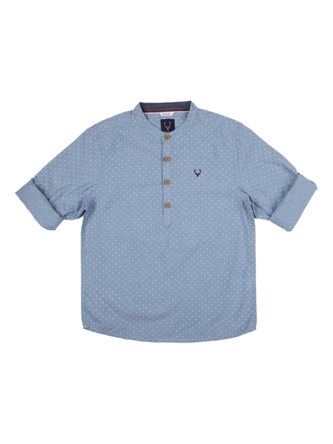 

Allen Solly Junior Boys Blue & White Regular Fit Polka Dot Print Printed Casual Shirt