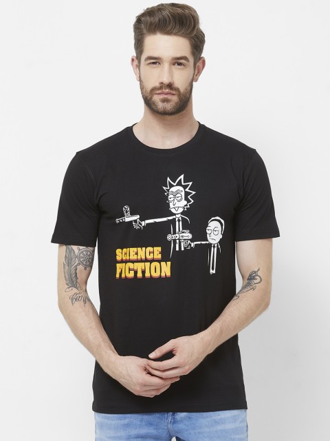 

Redwolf Men Black Printed Round Neck T-shirt