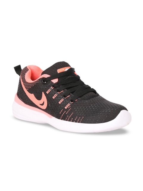 Columbus Women Black Mesh Running Shoes
